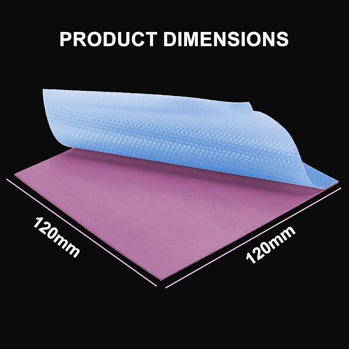 Maxtor Thermal Pad 16.8 W/mK,Thermal Pads for GPU/CPU/LED/Cooler,Excellent Heat Conduction，High Temperature Resistance (120 * 120 * 2.5mm（1pcs）)