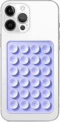 Silicone Suction Phone Case Mount, Non Slip Sticky Phone Grip for Cellphone, Silicon Adhesive Suction Cup Phone Mount, Strong Grip Holder for Selfies and Videos (Lavender)