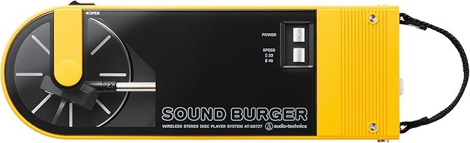 Audio-Technica AT-SB727-YL Portable Turntable, Yellow