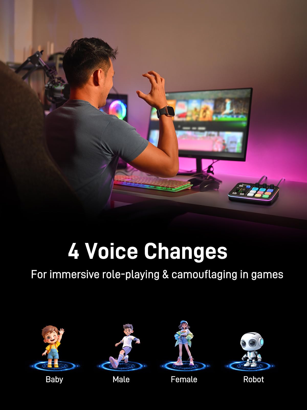 MAONO G1 NEO & PD200XS Gaming Bundle: Audio Mixer and XLR Dynamic Mic