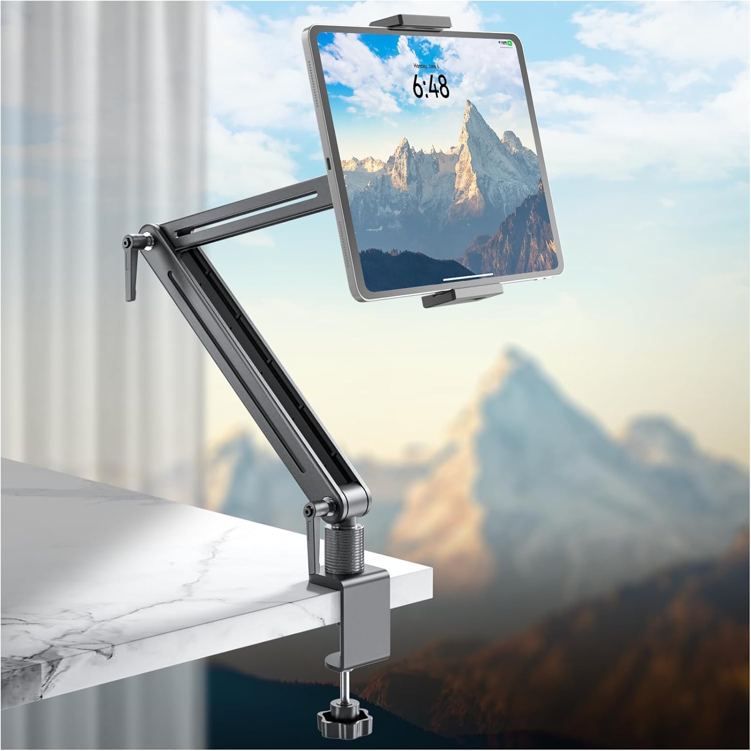Jakeko 15.6 Portable Monitor Stand Tablet Arm Mount Holder Built-in Wrench