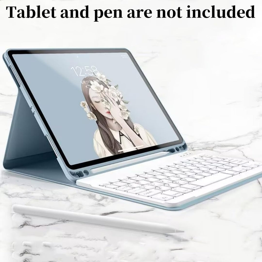 Disonbeir Rainbow Backlit Keyboard Case for iPad Pro 13 inch (M5, 2025/M4, 2024) Case with Mouse and 7 Colors RGB Colorful Backlight Magnetic Detachable Bluetooth Keyboard Cover,Pink