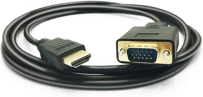 HDMI to VGA Cable, 1080P HDMI Male to VGA Male M/M Video Converter Cord Adapter Compatible with hdmi Desktop, Laptop, DVD to 15 Pin D-SUB vga HDTV Monitor Projector (10 Feet)
