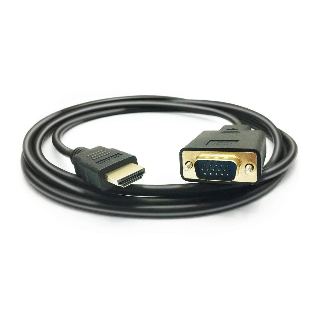 PeoTRIOL HDMI to VGA Cable, 1080P HDMI Male to VGA Male M/M Video Converter Cord VGA Adapter Compatible w/HDMI Desktop, Laptop, DVD to 15 Pin D-SUB VGA HDTV Monitor Projector - 6Feet