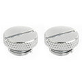 Dracaena 2 Pack G1/4" Thread, Thin Water Stop Plug Fitting with Coin Slot for Computer Water Cooling System, Durable Brass/Copper Material, Silver