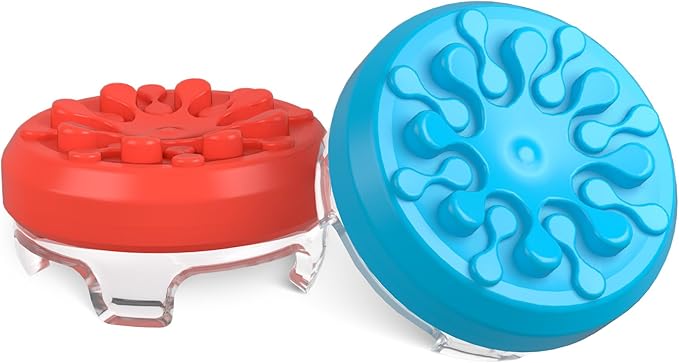 KontrolFreeek Splash for Nintendo Switch Pro Controller | Performance Thumbsticks | Concave | Blue/Red