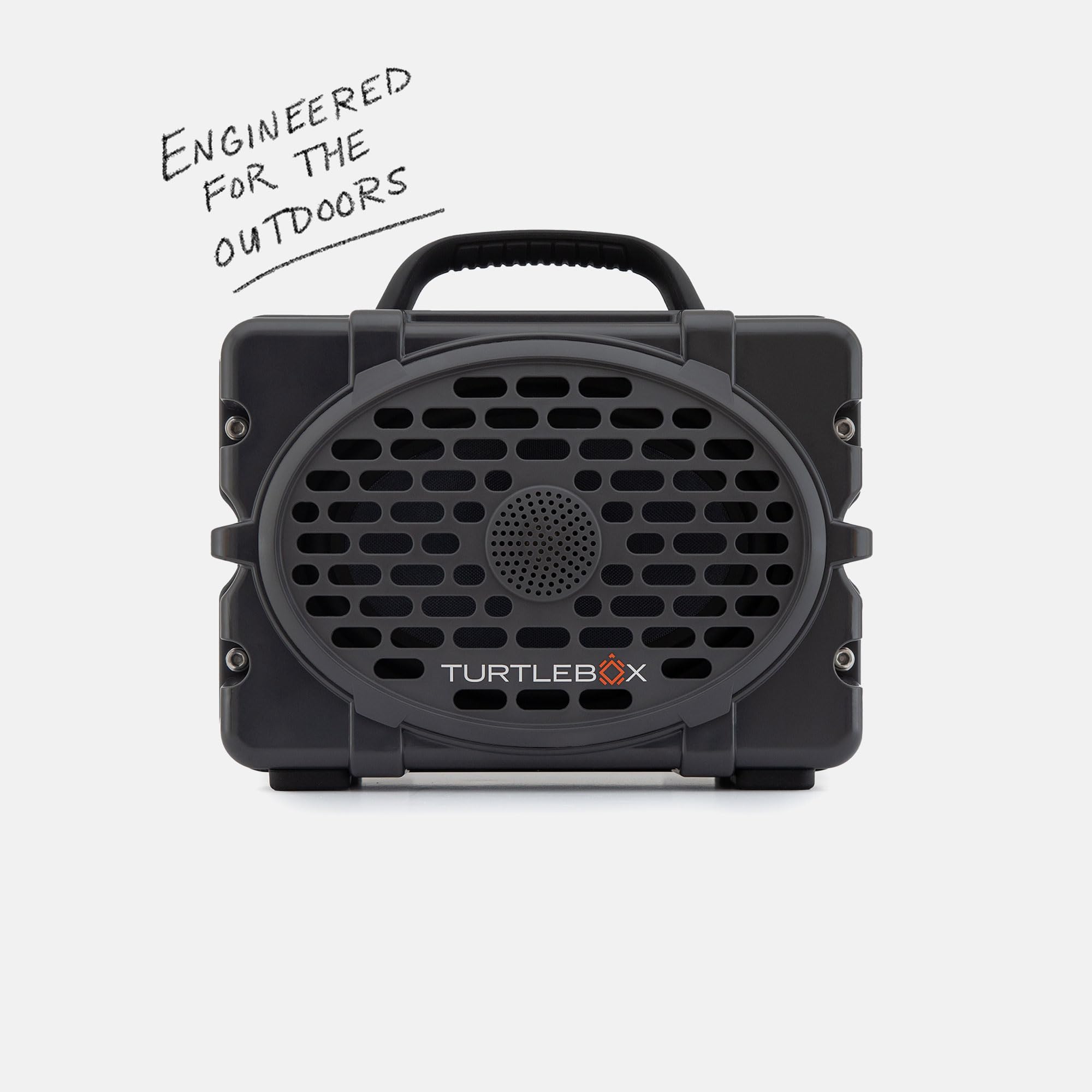 Turtlebox Original Gen 3 Outdoor Bluetooth Speaker, Gray/Electric Blue