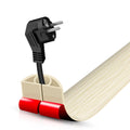 Floor Cord Cover Self Adhesive Cord Hider,3.3FT Cable Management, Extension Strip Protector for Wires, Prevent Cable Trips for Offices, Gyms, Exhibitions Cavity:0.39"(W) x 0.27"(H) Yellow Wood