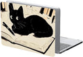 Compatible with MacBook Air 13.3 13.6 Inch Case 2022 2021 2020 2019 Plastic Hard Shell Case Cover,13.6 Air (A2681) M2 2022, Black Cat