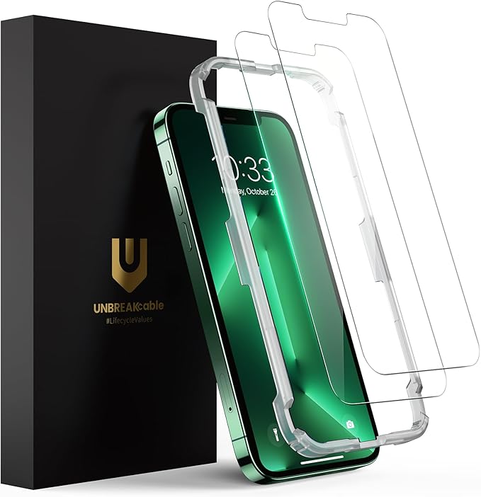 UNBREAKcable 2-Pack Screen Protector for iPhone 13 Pro/14/13