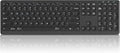 K9300 Wireless Bluetooth Keyboard (USB+BT1+BT2), Support Multi Device Switching, Full Size, Scissor-Switch Keys Silent Design for Computer, Laptop, MacBook and iPad.(Black) (K9300)