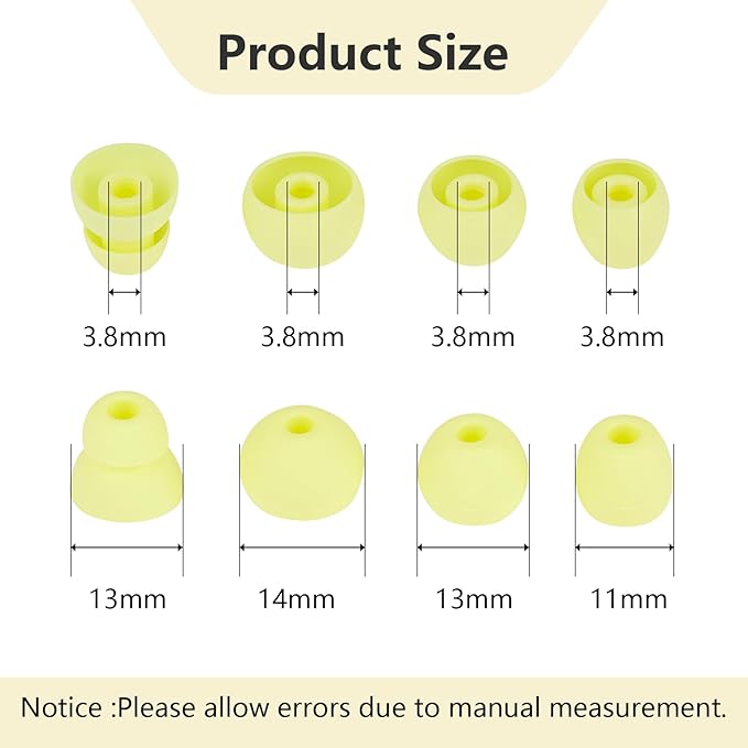 Earbud Replacement Tips Silicone Earbud Tips Ear Tips Compatible with Powerbeats Pro Beats Wireless Earphone Headphone Earbud Rubber Tips Eartips 4 Pairs
