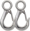 Alele 2Pack Grab Hooks, Slip Hooks,Stainless Steel Lifting Hook Rigging Accessory (Grab Hooks 200Kg 2p)