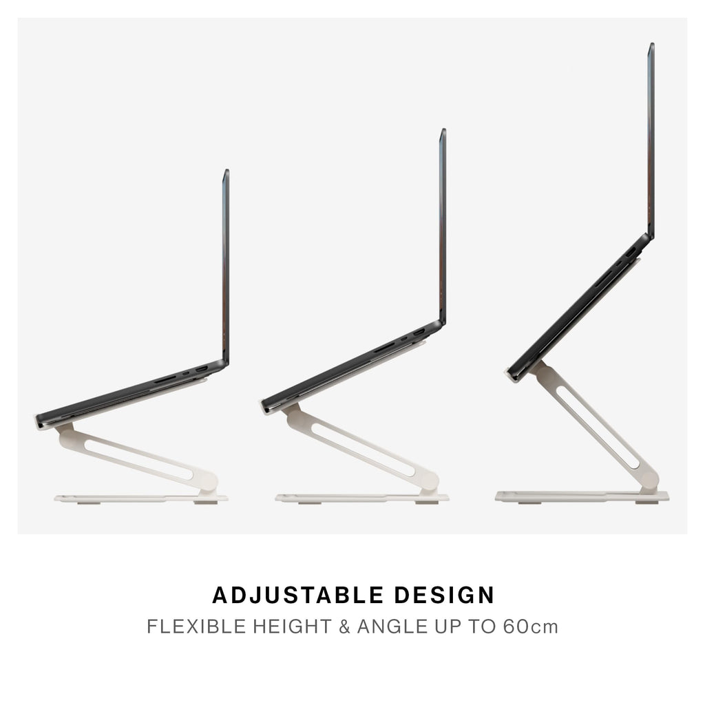 Native Union Desk Laptop Stand – Height Adjustable Ergonomic Computer Stand – Compatible with MacBook Air/Pro, iPad, Dell, HP, Lenovo, Microsoft Surface & Laptops & Tablets Up to 5kg (Sand Stone)
