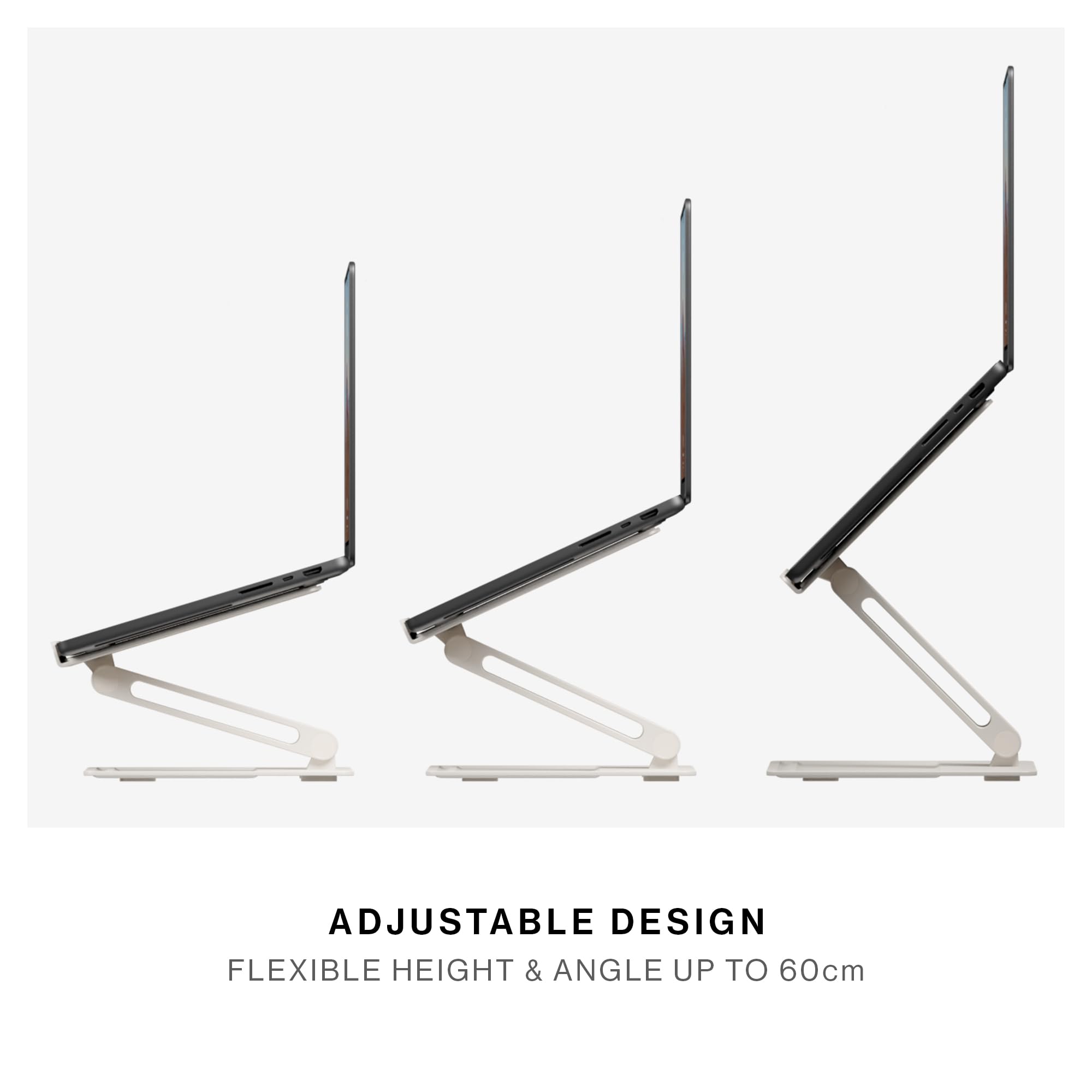 Native Union Desk Laptop Stand – Height Adjustable Ergonomic Computer Stand – Compatible with MacBook Air/Pro, iPad, Dell, HP, Lenovo, Microsoft Surface & Laptops & Tablets Up to 5kg (Sand Stone)