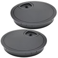 Desk Grommet 2-3/8" (60 mm), 2 Pcs Flat Black Desk Cord Hole Cover