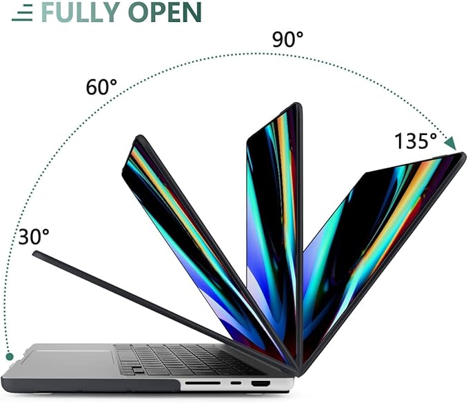 DONGKE for M4 MacBook Pro 16 Inch Case 2024 2023 2021 A3403 A3186 M3 A2991 M2 A2780 M1 A2485 Pro/Max Chip, Plastic Hard Shell Case & Keyboard Cover for Mac Pro 16 with Touch ID, Composition Book