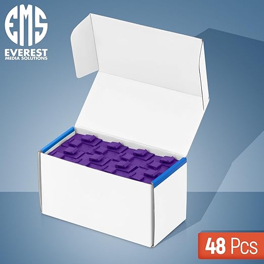 Everest RJ45 CAT6 Keystone Coupler in Purple (48-Pack) - Purple Ethernet Jacks