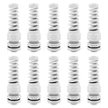 Strain Relief Cord Connector,LISTENJIALE 10Pcs NPT 1/4" Waterproof Cable Gland Flex Spiral Strain Relief Adjustable 4-8mm Cable Connector Nylon Joint with Gaskets(Grey)