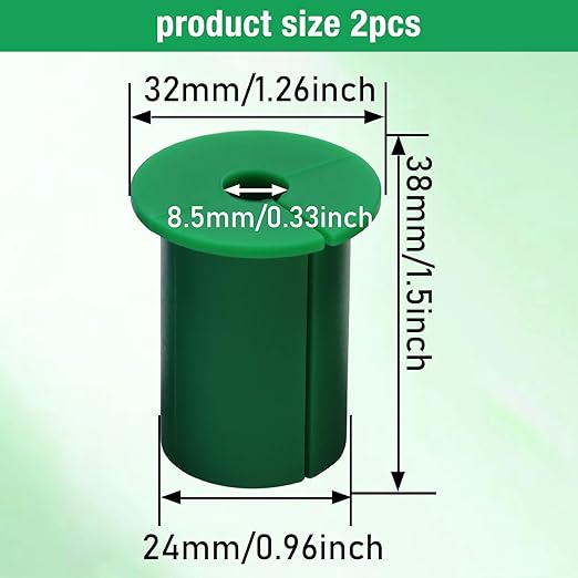 2pc Starlink Cable Grommet 1" Silicone Waterproof Wall Hole Pass Through Split Cable Bushings for TV Wire Ethernet Cord, Starlink Cable Routing Kit Accessories, 38mm/1.5" Ht, Green