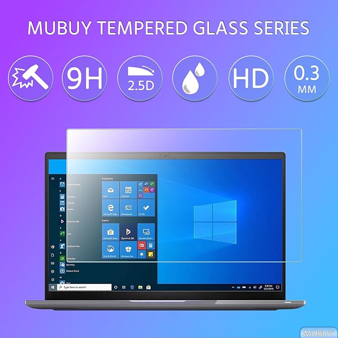MUBUY-GOL Tempered Glass Screen Protector for 16" Samsung Galaxy Book4/5 Pro & Pro 360, Galaxy Book4 Ultra & Edge Laptops - 9H Hardness, Anti-Scratch Protection