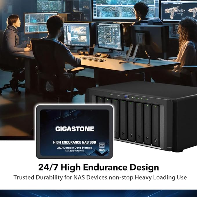 Gigastone 2TB NAS SSD Drive (12-Pack) 24/7 Durable TLC High Endurance RAID Data Storage Network Attached Storage 2.5" SATA Internal Solid State Hard Drives