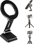 elitehood for Magsafe Phone Tripod Mount with Arca Port, Aluminum Magnetic iPhone Tripod Mount with 1/4" & 3/8" Screw, for Magsafe Phone Adapter Compatible with iPhone 16 15 14 13 12 Series, Black