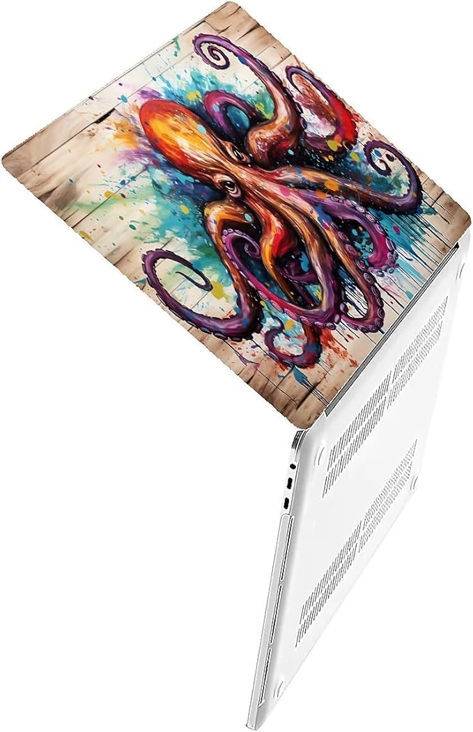 Compatible with MacBook Air 13.3 13.6 Inch Case 2022 2021 2020 2019 Plastic Hard Shell Case Cover,13.3 Pro(A1706/A1708/A1989/A2159/A2289/A2338), Octopus