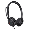 Yealink UH35 USB Headset for PC, Wired Headphones with Noise Cancelling Microphone, Certified Teams, All-Day Comfort Design, Stereo Headset for Home Office Online Meeting, Easy Mute, Busylight