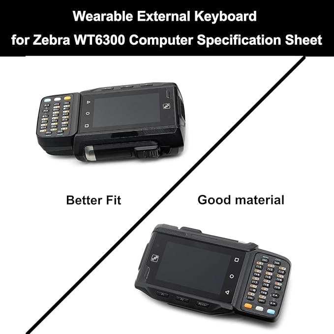 Wearable External Keyboard for Zebra WT6300 Computer Specification Sheet,WT6X Series Keypad Assembly, Include Alphanumeric and Function,P/N:KYPD-WT6XANFASM-01
