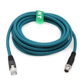 M12 8 Pin X-Code RJ45 GigE Ethernet Network Cable CAT7e for Cognex Basler Baumer Industrial Camera Sensor Barcode Reader PLC PC Router 30M