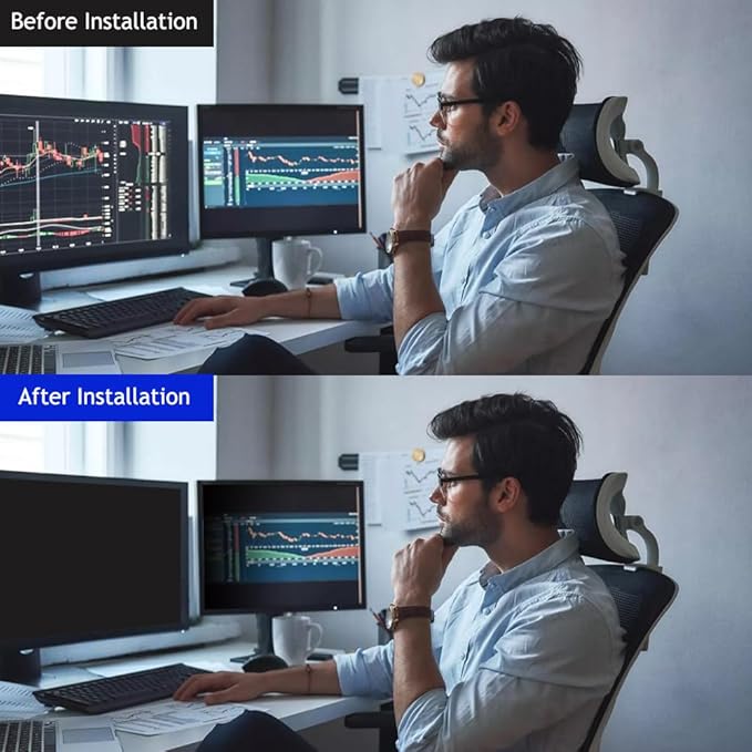 21 Inch (Measured diagonally) 16:10 Wide -Monitor Privacy Screen Filter - Width 17.8 Inch (452 mm), Height 11.14 Inch (283 mm) Except Edges - Please Check The Dimensions of The Screen!