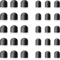 Rubber Tips for Stylus Pens (15 Pair, 0.2'' & 0.28'') Replacement nibs for Touch Screen Pen,Soft,No Scratches,Universal Stylus Ends