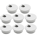 BOPOREAE Desk Grommet 1-3/8" (35 mm), Desk Cord Hole Cover, Cable Grommet ABS Plastic, Desk Hole Grommet for Office and Home Table Cable, Detachable Cable Cord Organizer (Light Grey 8 Pcs)