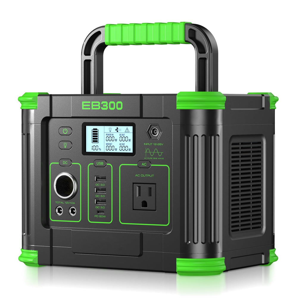GRECELL Portable Power Station 330W, 230.88Wh Solar Generator
