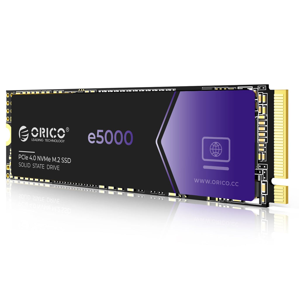 ORICO e5000 2TB SSD M.2 NVMe 2280 PCIe Gen4 5200MB/s Internal Solid State Drive SLC Dynamic Cache 3D NAND QLC for PS5 Laptops PC Desktops