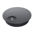 Desk Grommet 2-3/8 Inch 60mm, Zinc Alloy Computer Desk Wire Hole Cover, Office Desktop Cord Cable Hole Metal Ring, Black