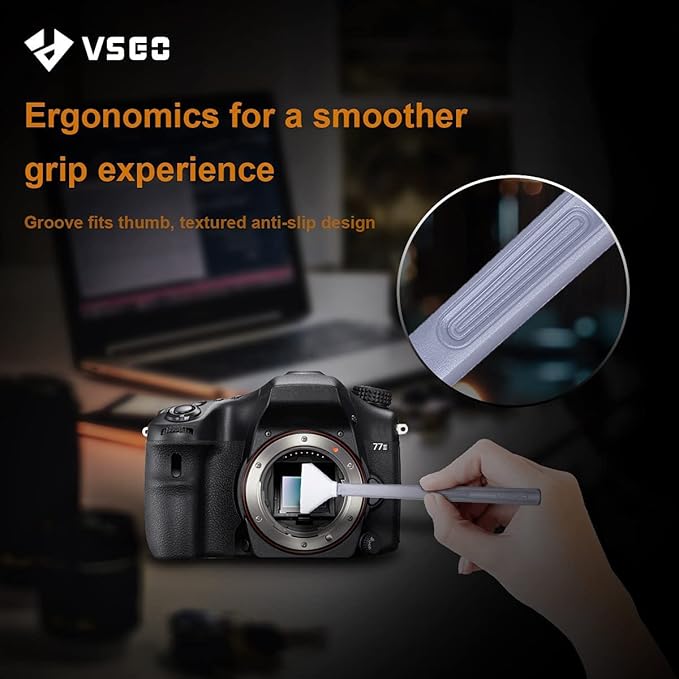 VSGO VS-S03E Full Frame Sensor Cleaning Kit, 12pcs Sensor Swabs & 10ml Cleaner, Compatible with Sony, Nikon, Canon FF CCD CMOS