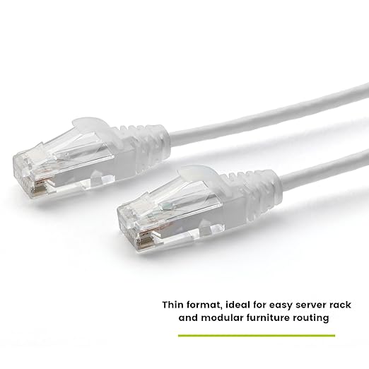 TRUECABLE Cat6 Component Rated Patch Cable, Unshielded (U/UTP), 5ft, White, 28AWG Solid Copper, Snagless 10G High-Speed Ethernet Cable, PoE++ 4PPoE 100W, UL Listed, RoHS-3, 1 Pack