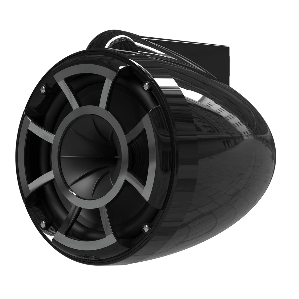 Wet Sounds Rev 8 Black V2 Revolution Series 8" Black Tower Speakers w/Fixed Clamp