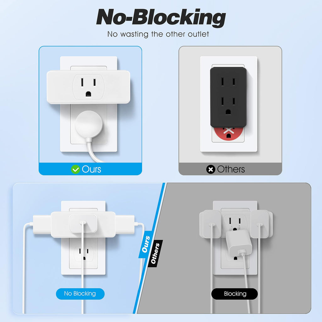 Multi Plug Wall Outlet 2pack Multiple Outlet Splitter Multi Outlet Extender