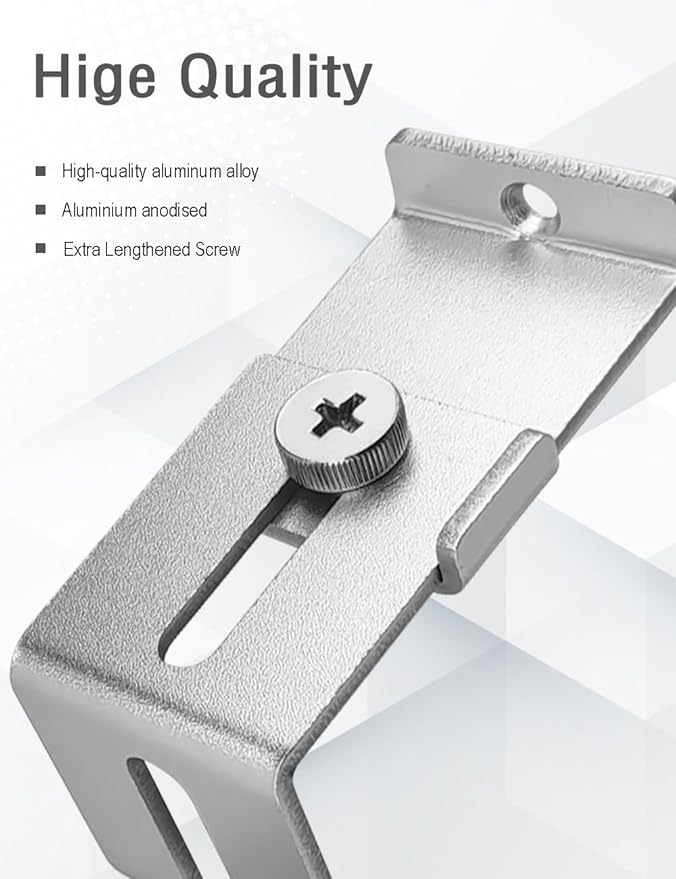 Charger Lock to Outlet, ILIVABLE Adjustable Metal Outlet Lock, Firmly Secures Power Plug from Unplugging (Silver, 1 Pack)