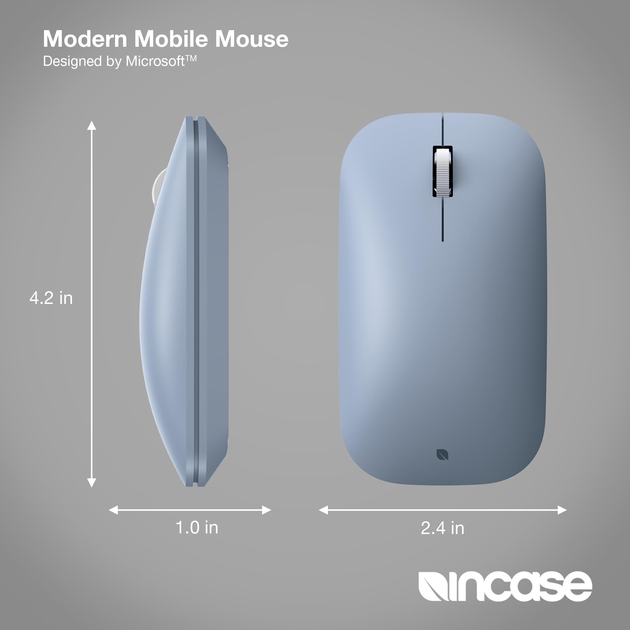 Incase Modern Mobile Mouse Designed by Microsoft, Wireless, Ice Blue
