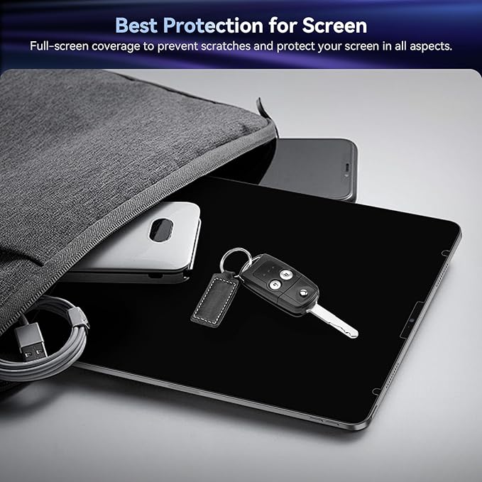 Privacy Screen Protector Compatible with iPad Pro 12.9 Inch 2018 2020 2021 2022, Anti Glare Blue Light Spy Filter Private, High Sensitive Bubble-Free Easy Install Black Security Screen Shield