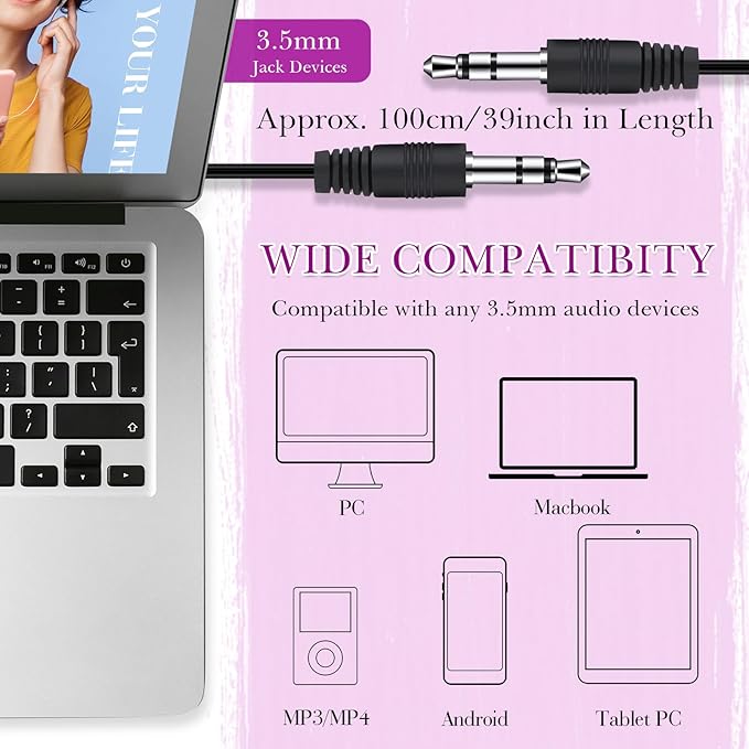 Kanayu 100 Pack Wired Earbuds Bulk for Classroom Ear Headphones Wired Basic Student Earbuds No Microphone with 3.5mm Jack for Kids Class Laptop School Library, Individually Bagged(Pink)