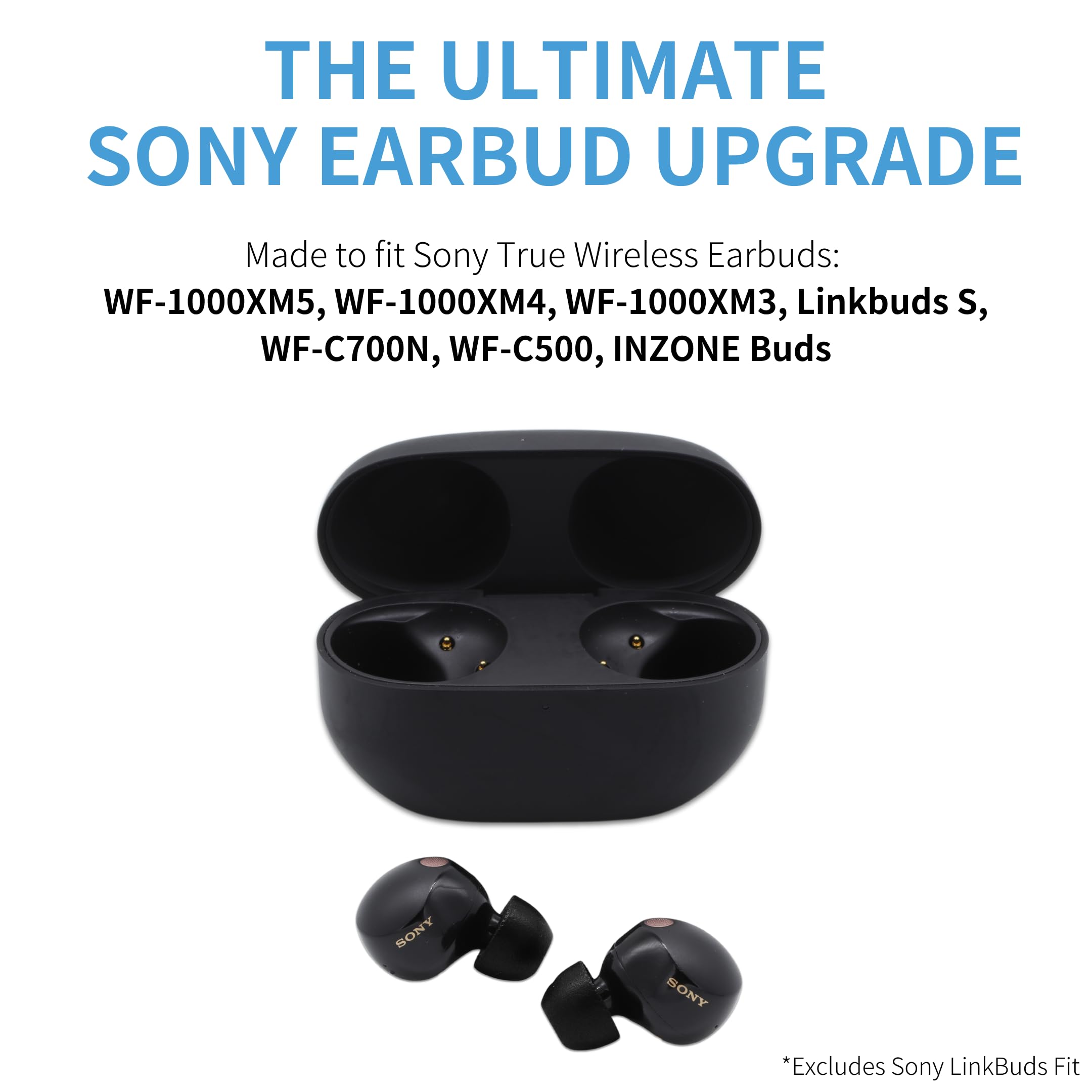 Comply TrueGrip Premium Memory Foam Replacement Ear Tips, Black, Medium