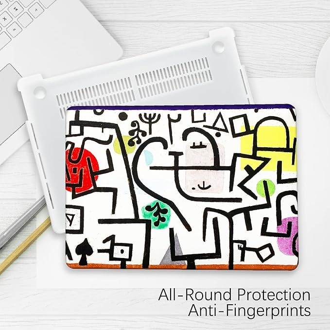 Compatible with MacBook Pro 13 inch Art Case Skin, 2022, 2021, 2020-2018 Release A1708 Abstract Hard Shell with Keyboard Cover & Screen Protector (Picture of A Journey by Paul Klee)