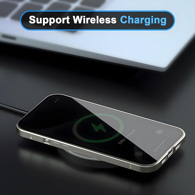 Privacy Magnetic Case for iPhone 16 with Metal Titanium Frame Privacy Screen Protector & Camera Lens Protector, Magnetic Adsorption Double Sided Tempered Glass Case Anti Peep Anti Spy Phone Cover