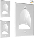 BestMounts - 3 Pack Inner Nose Behind Wall Cable Management TV Cord Hider for Wall Mounted TV - Single Gang Low Voltage Recessed Wall Plates Cable Pass Through for Wires, HDTV, HDMI (White)