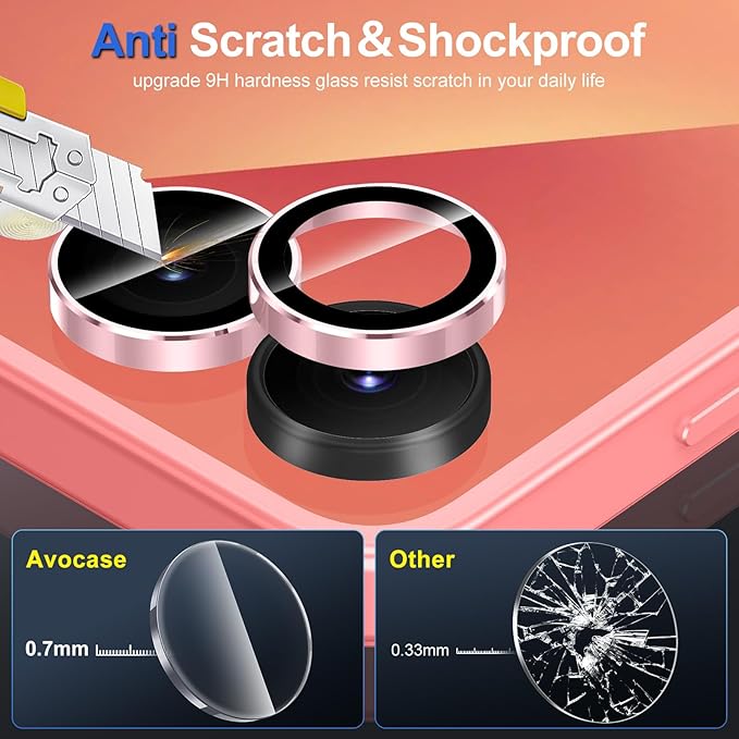 for Samsung Galaxy Z Flip 7 Camera Lens Protector, Individual Metal Ring Tempered Glass Lens Cover, [Strong Adsorption] Scratch Resistant Ultra-Thin HD Clear Lens Cover, 1 Set-Pink Ring